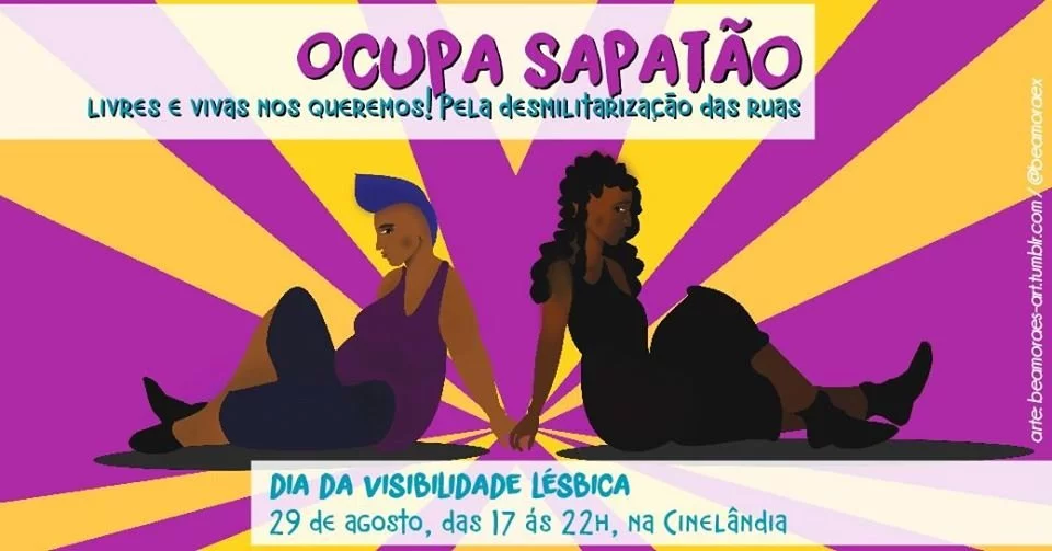No momento, você está visualizando CAMTRA DIVULGA: Ocupa Sapatão: livres e vivas nos queremos!
