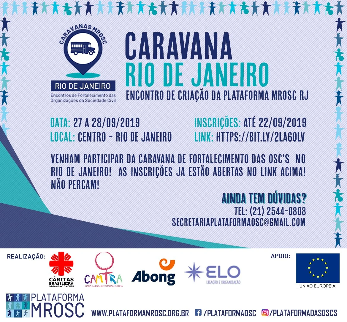 No momento, você está visualizando Inscrições Abertas – Caravanas de Fortalecimento das OSCs (Rio de Janeiro)