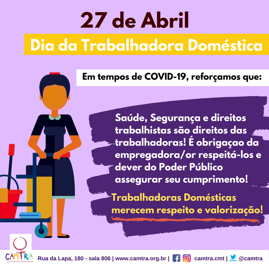 Você está visualizando atualmente 27 de Abril – Dia das Trabalhadoras Domésticas