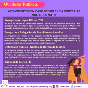 Leia mais sobre o artigo UTILIDADE PÚBLICA: Conheça os serviços de atendimento à mulher em situação de violência