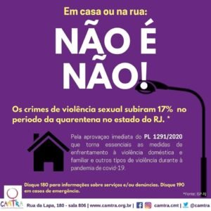 Leia mais sobre o artigo Em casa ou na rua: Não é não!