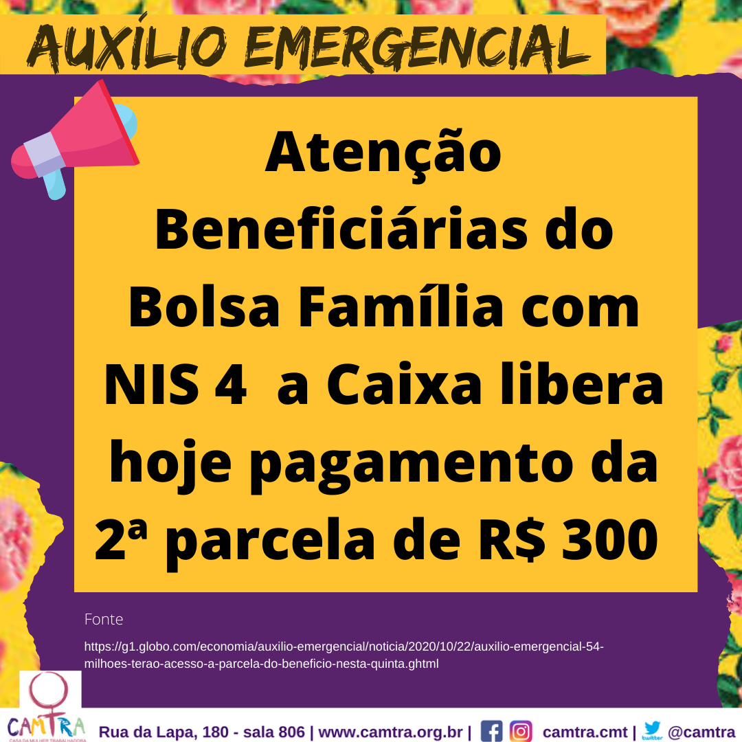 Você está visualizando atualmente Auxílio Emergencial 22 de Outubro