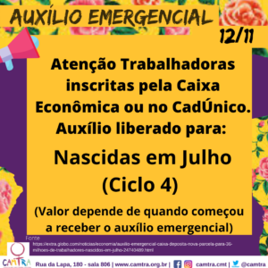 Leia mais sobre o artigo Auxílio Emergencial 12 de Novembro