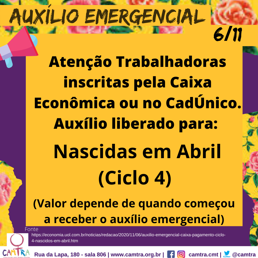 Você está visualizando atualmente Auxílio Emergencial 6 de Novembro