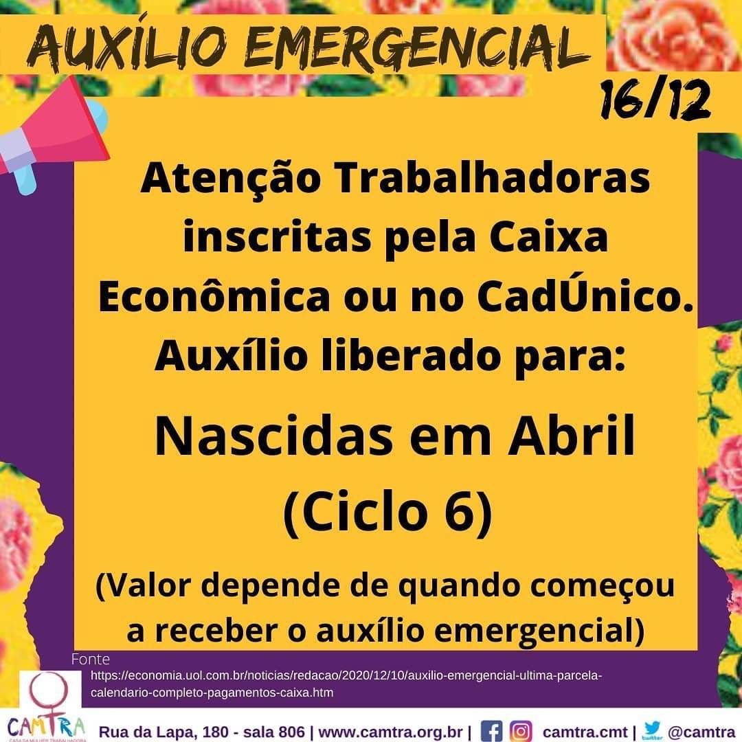 Você está visualizando atualmente Auxílio Emergencial – 16 de Dezembro