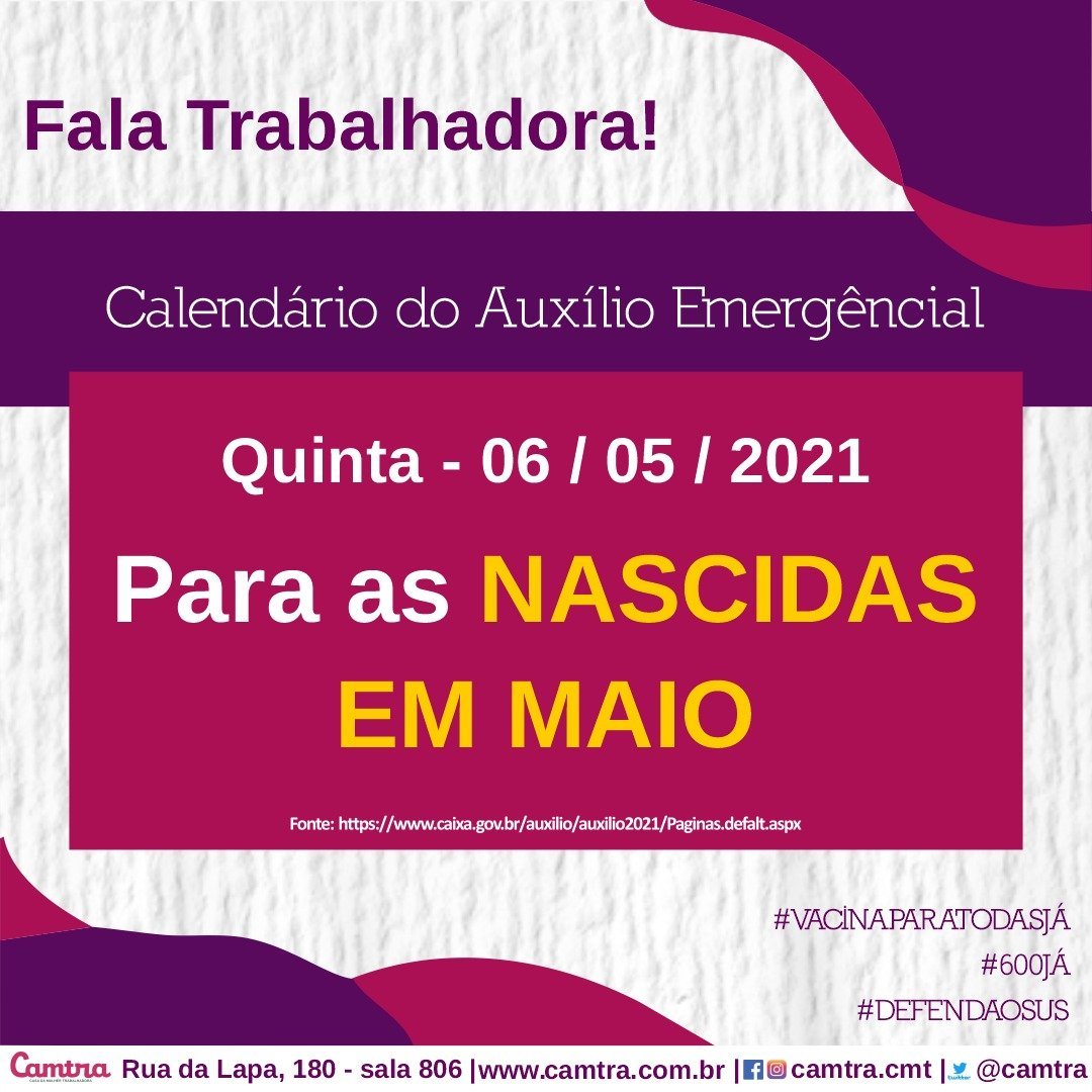 Você está visualizando atualmente Auxílio Emergencial: Saque em dinheiro para as NASCIDAS EM MAIO