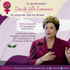 Leia mais sobre o artigo Semana do Voto Feminino – 90 anos de Luta no Brasil – Presidenta Dilma Rousseff