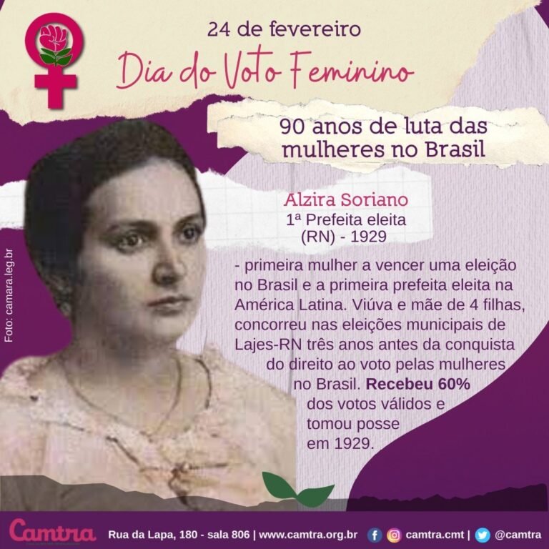 24 De Fevereiro – Dia Da Conquista Do Voto Feminino No Brasil | CAMTRA ...