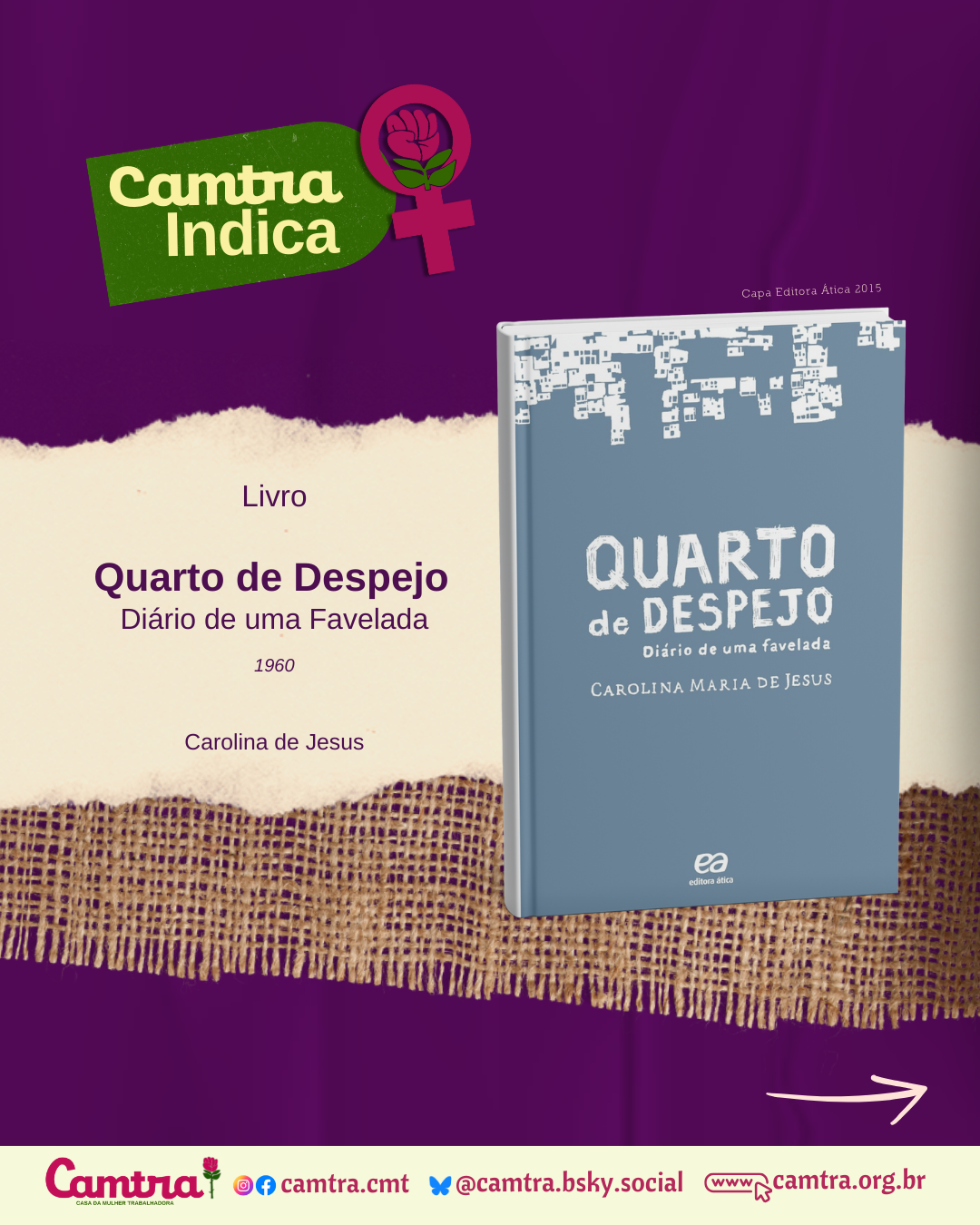 Você está visualizando atualmente Camtra Indica: Carolina Maria de Jesus