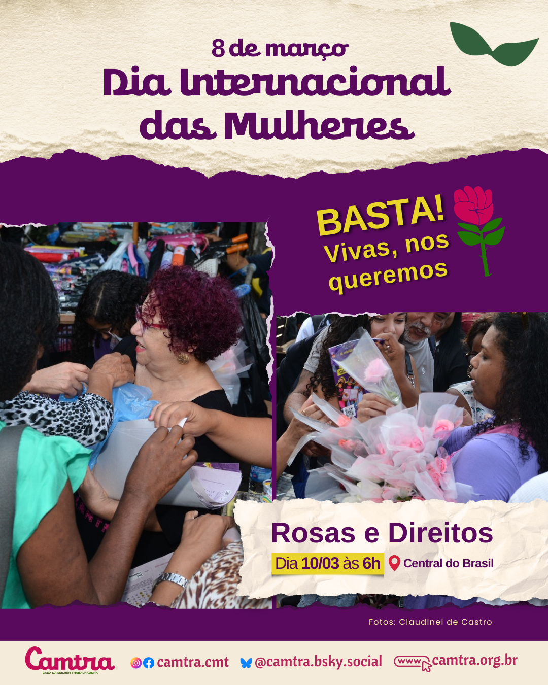 Você está visualizando atualmente Barraca dos direitos da Camtra – Dia Internacional das Mulheres