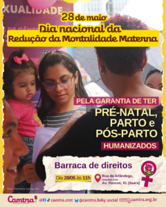 Leia mais sobre o artigo Barraca dos direitos da Camtra pelo Dia Nacional da Redução da Mortalidade Materna