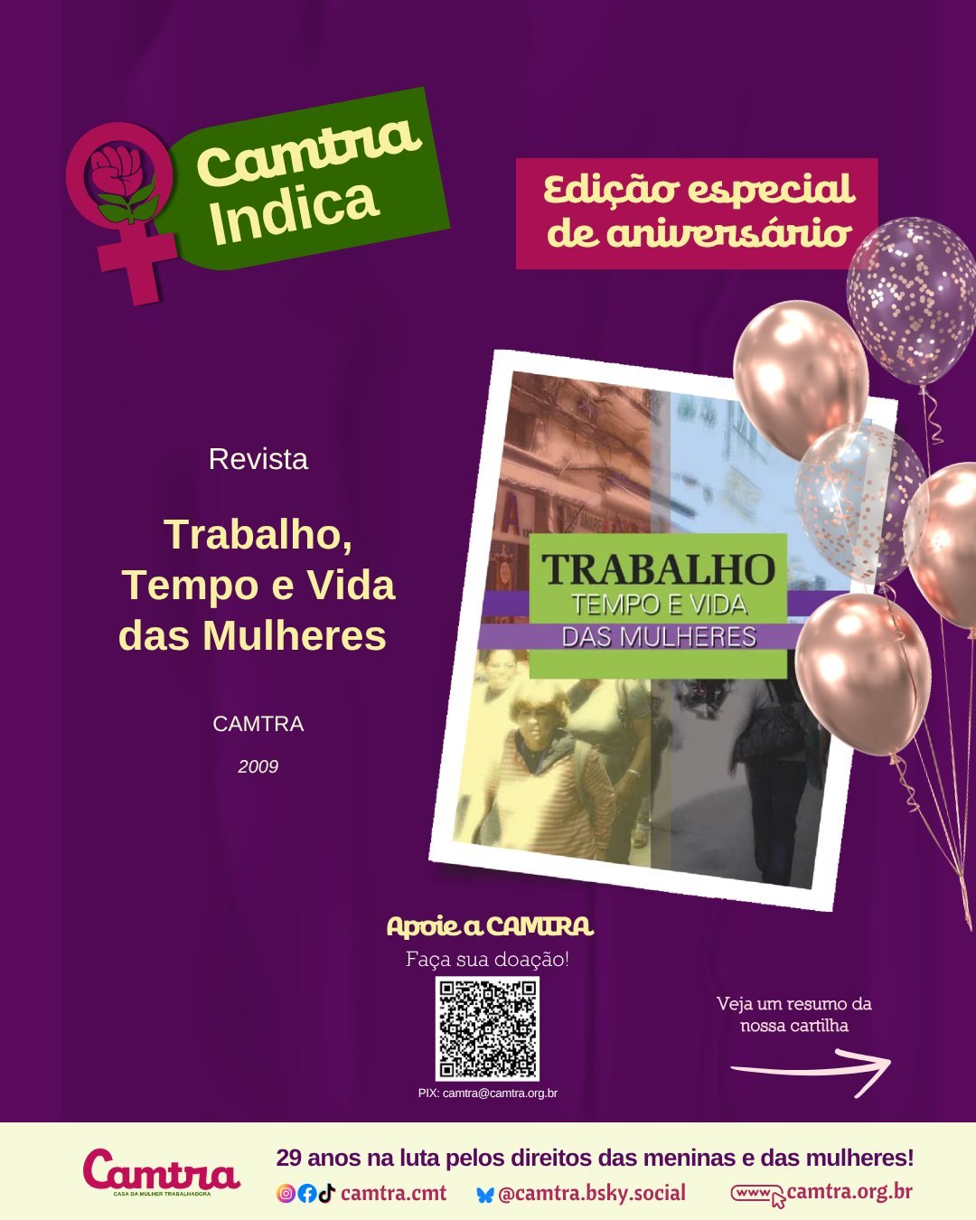 No momento, você está visualizando Camtra Indica  Revista: Trabalho, Tempo e Vidas das Mulheres