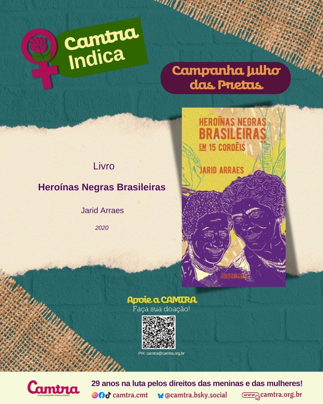 No momento, você está visualizando Camtra Indica Livro: Heroínas Negras Brasileiras