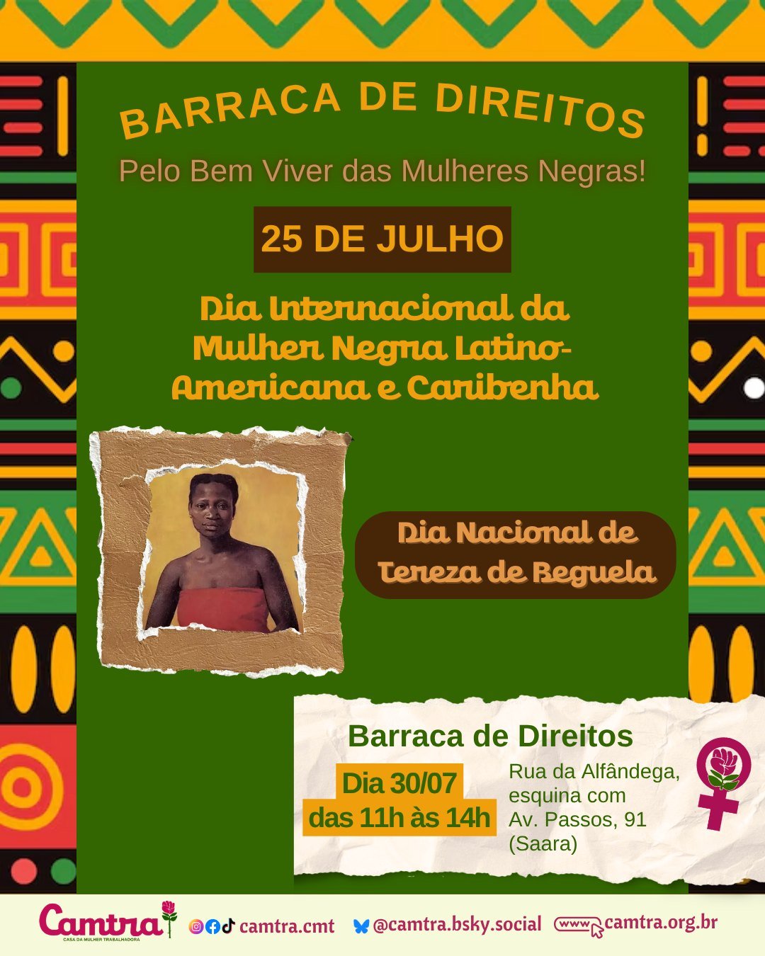 No momento, você está visualizando Dia Internacional da Mulher Negra Latino-Americana e Caribenha e ao Dia Nacional de Tereza de Benguela