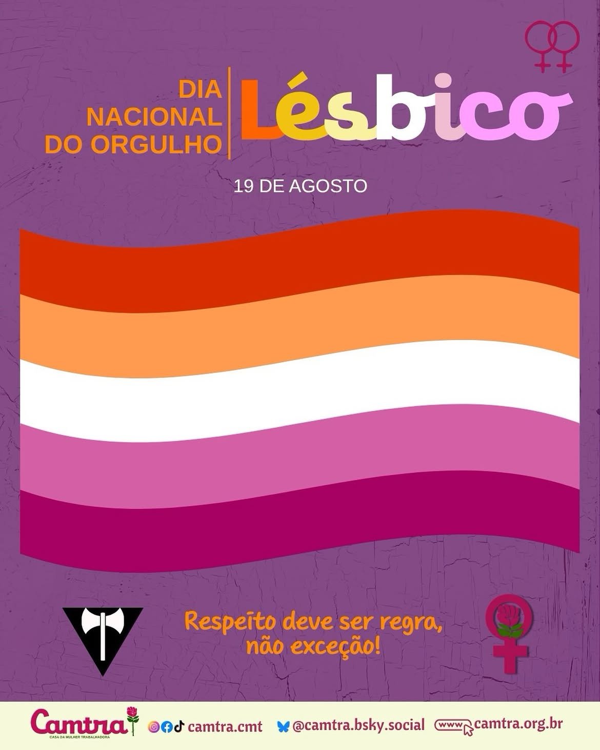 No momento, você está visualizando 19 de agosto | Dia Nacional do Orgulho Lésbico