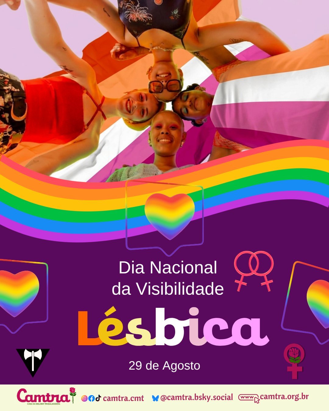 No momento, você está visualizando 29 de Agosto  Dia Nacional da Visibilidade Lésbica 