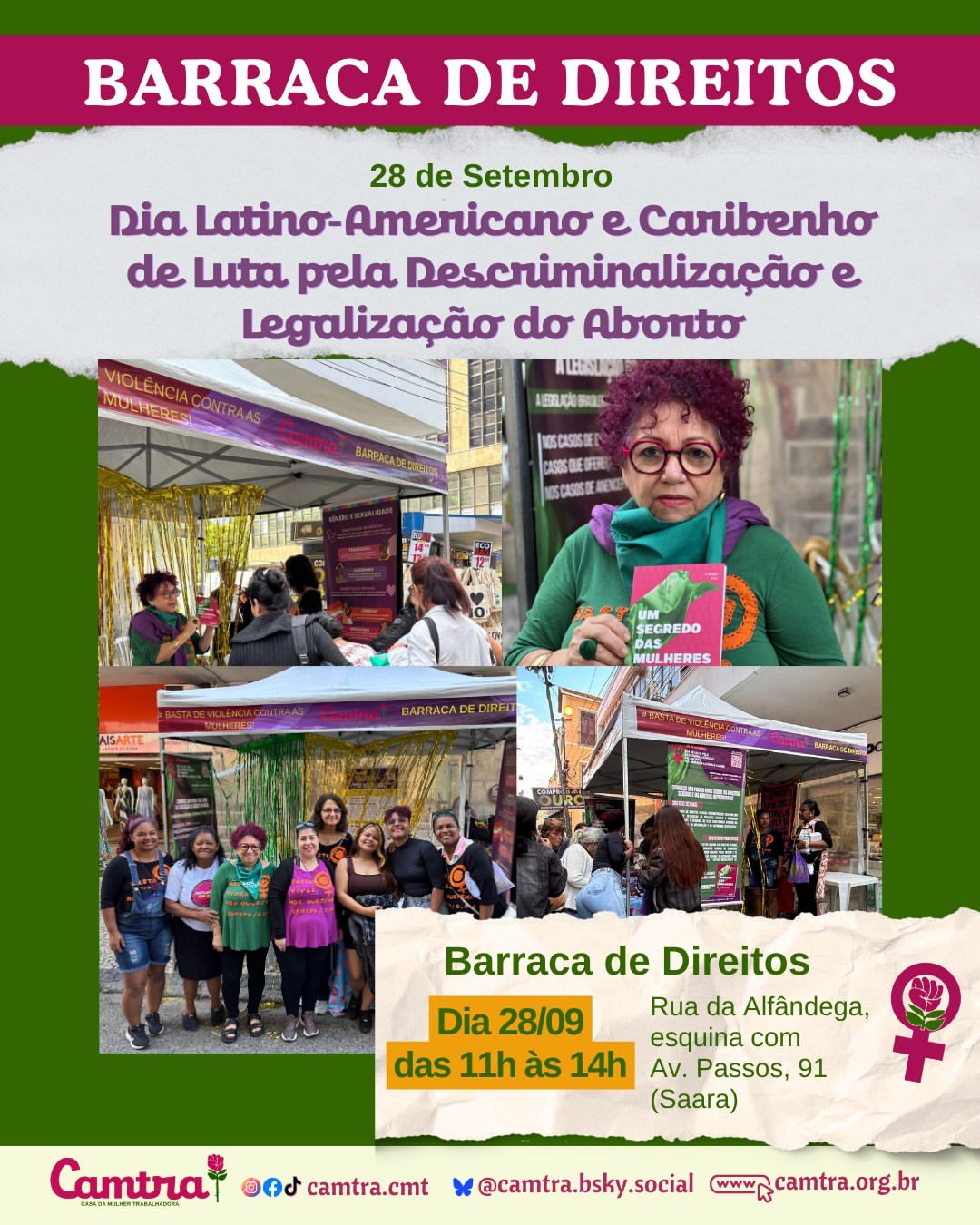 Leia mais sobre o artigo Barraca de Direitos da Camtra – Setembro