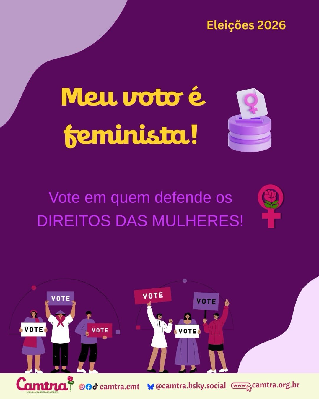No momento, você está visualizando Meu voto é feminista!Dados do Tribunal Superior Eleitoral (TSE)