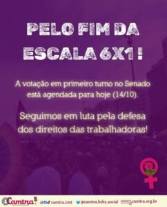 Leia mais sobre o artigo Pelo fim da escala 6×1!